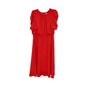 RED Dress Size 14 London Style Collection MIDI